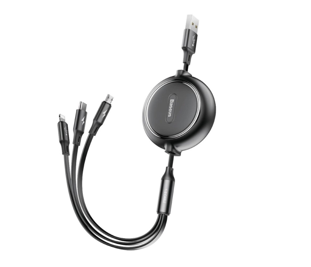 Baseus Rozwijany kabel 3w1 USB - micro USB / Lightning / USB-C 3.5A - 1502032 - zdjęcie 3